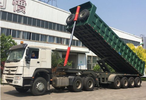 Kailai 3 axles 50 ton rear tipping dump semi trailer sale