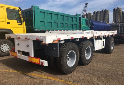 3 Axles Drawbar Full Trailer With Side Board For Sale