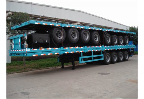 KAILAI 4 Axles Flatbed Container Semi Trailer