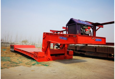 KAILAI 3 Axles Detachable Gooseneck Lowbed Trailer